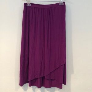 NWT Spense Purple Orchid Flowy Midi Skirt M